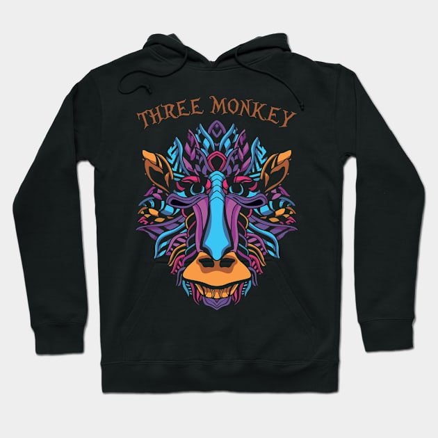 Three monkey Hoodie by SAVELS